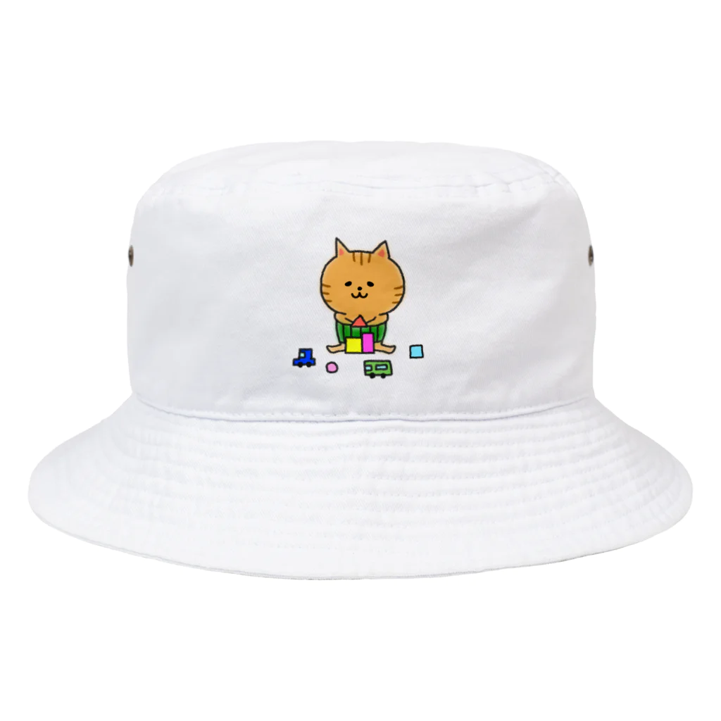 もちぱっちのはらまきにゃんこ Bucket Hat