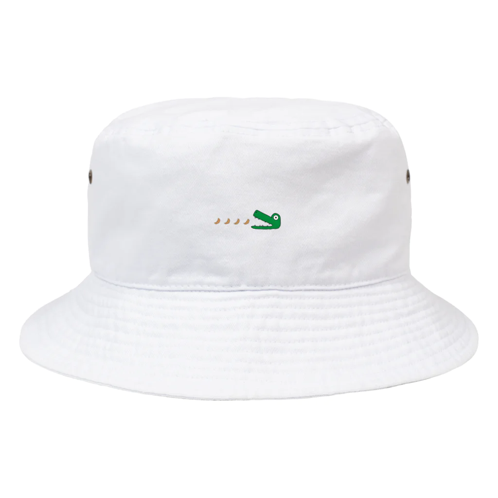 alligator_artの餃子を食べる鰐 Bucket Hat