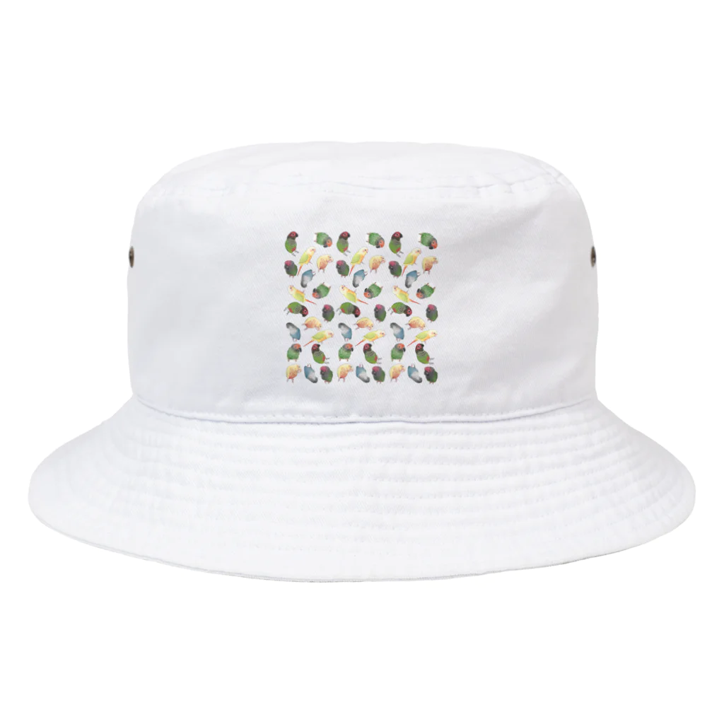 まめるりはことりのたっぷりウロコインコちゃん【まめるりはことり】 Bucket Hat