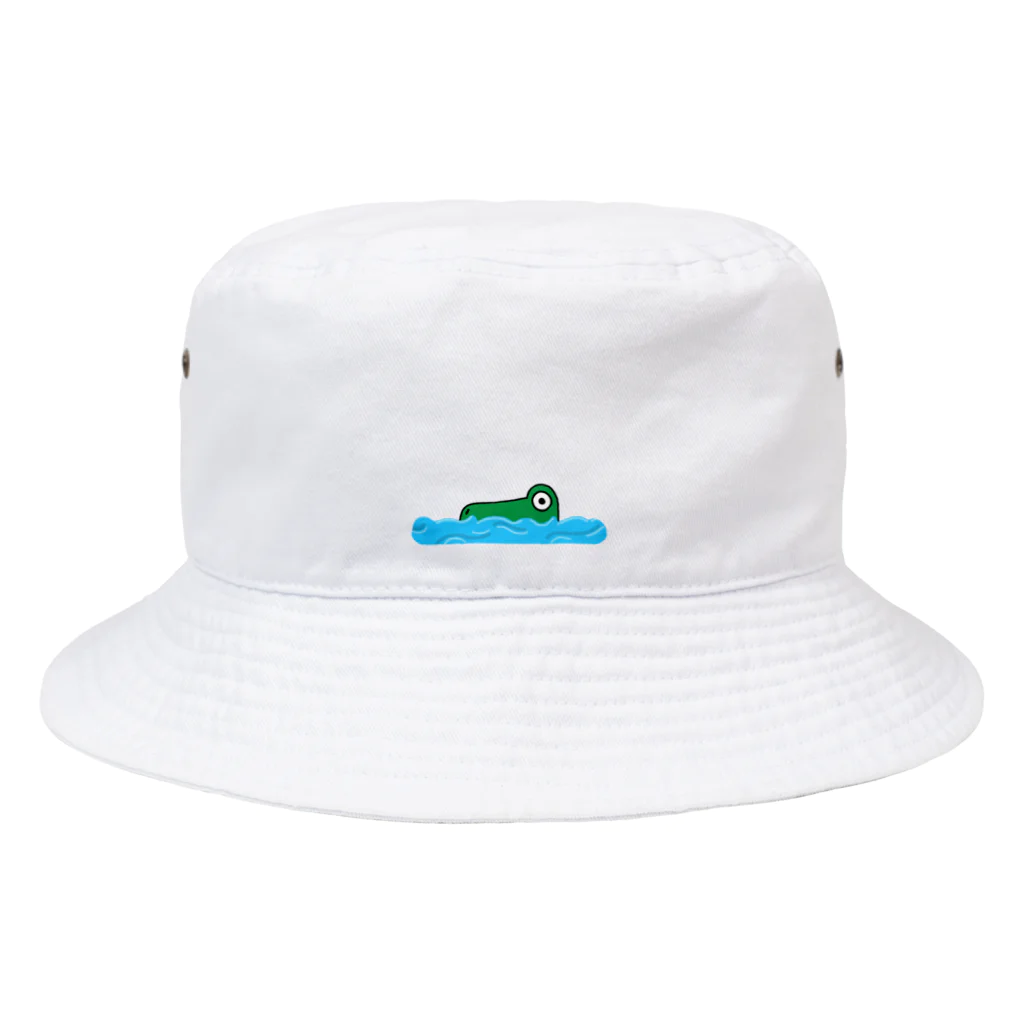 alligator_artの水面から陸の様子を伺う鰐 Bucket Hat