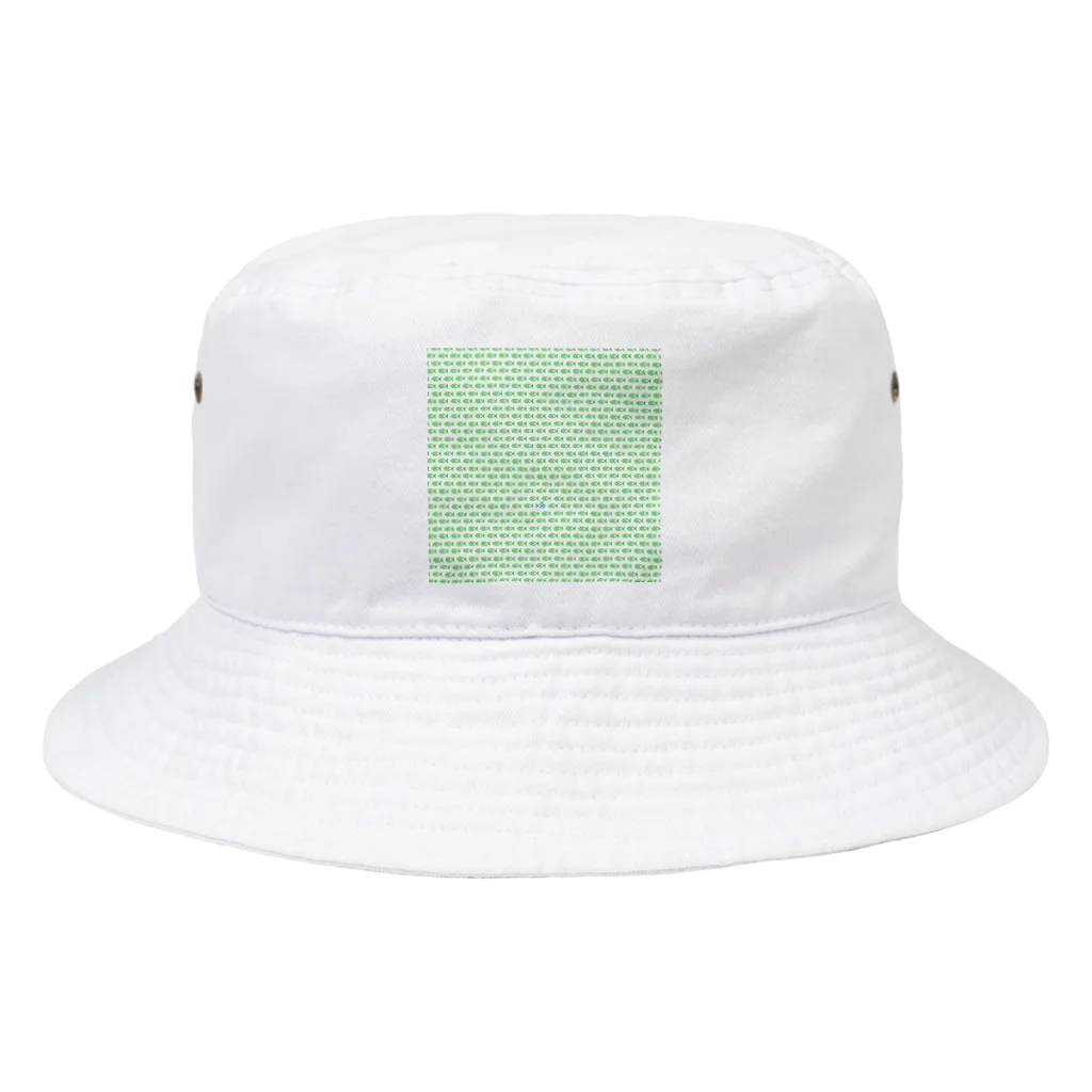 ヨープキャンが気になったの魚玉模様 グリーン Bucket Hat