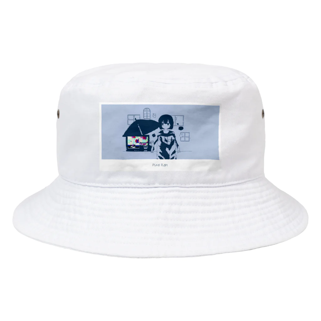 ネジマキの暇つぶしグッズ屋のPixel Rain Bucket Hat