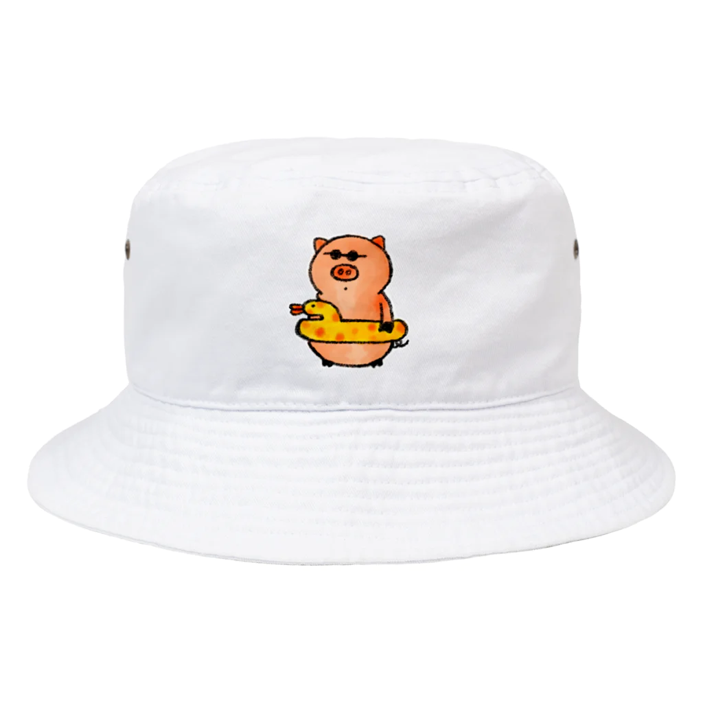 TOMOSのブタの会海水浴 Bucket Hat