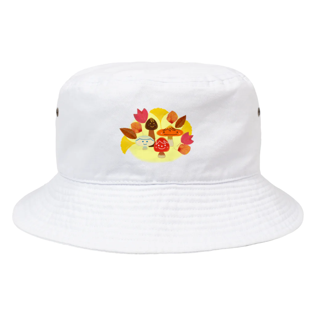 satoharuの木の葉の森のキノコたち Bucket Hat