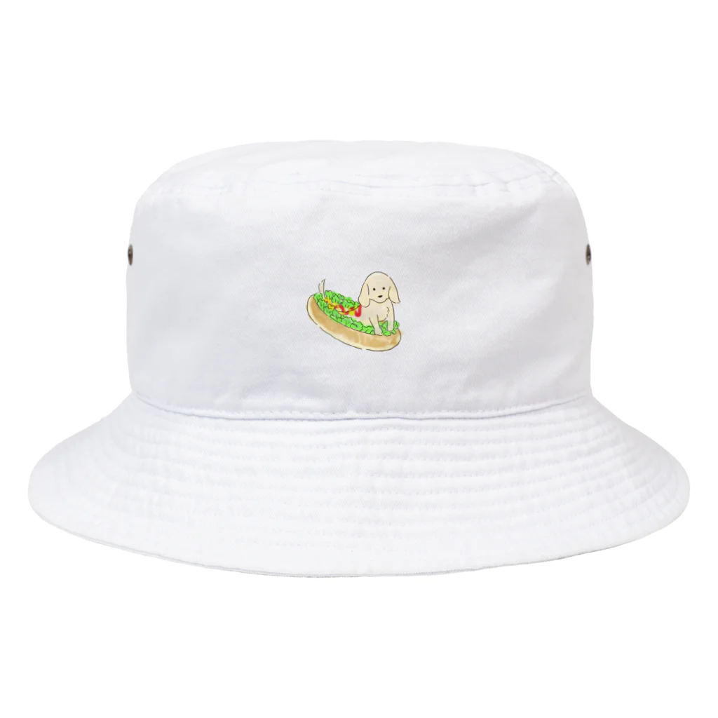 popoのお小遣いのホットドッグ(文字なし) Bucket Hat