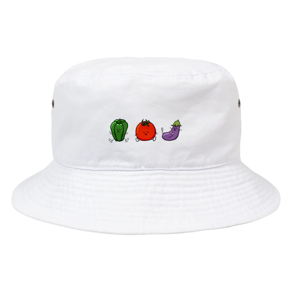 くつしたマン屋さんの夏野菜達 Bucket Hat