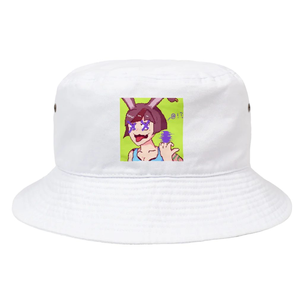 Jojojol’sのヤケクソドットウサ Bucket Hat