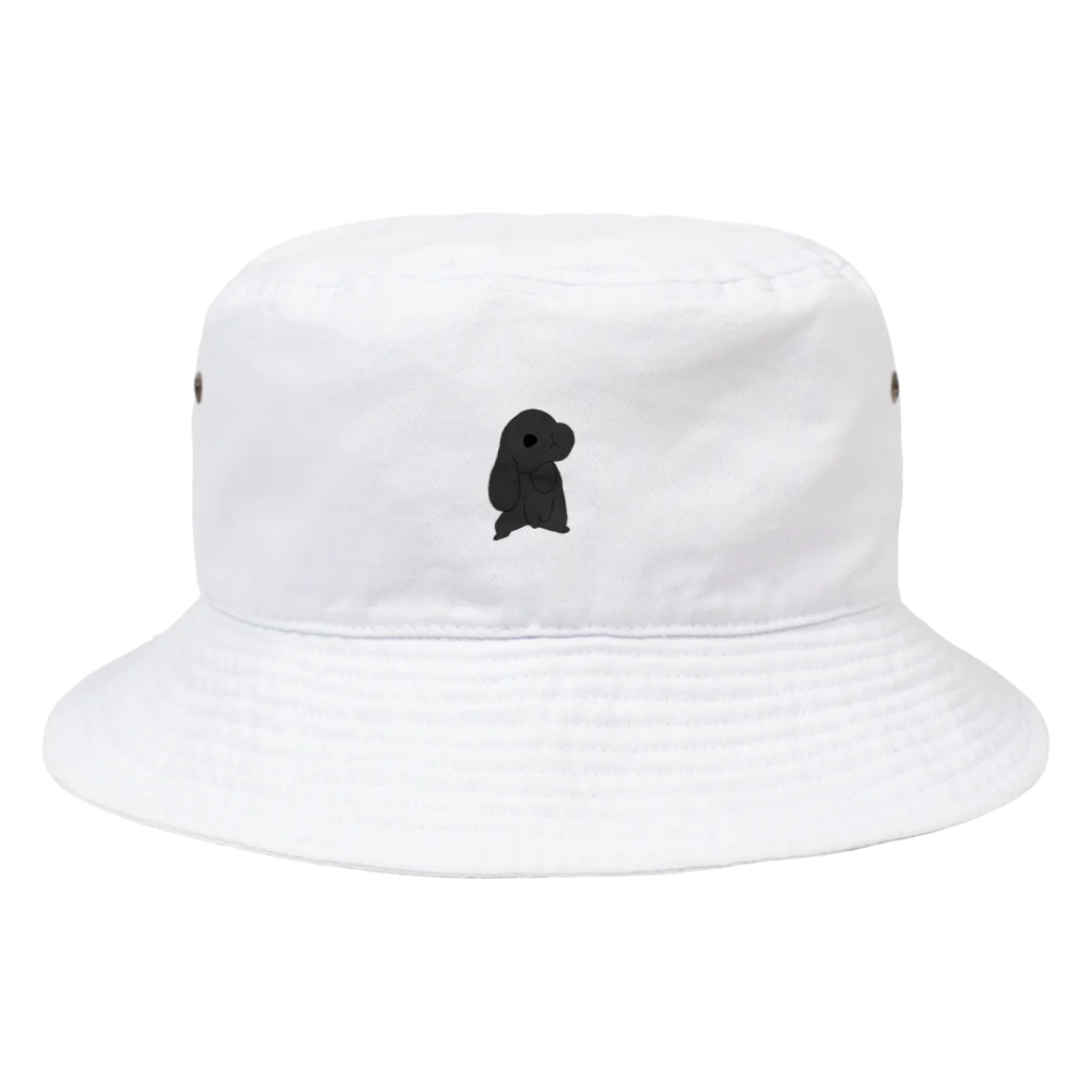 兎坂ゆわん🐰のくろうさぎ Bucket Hat