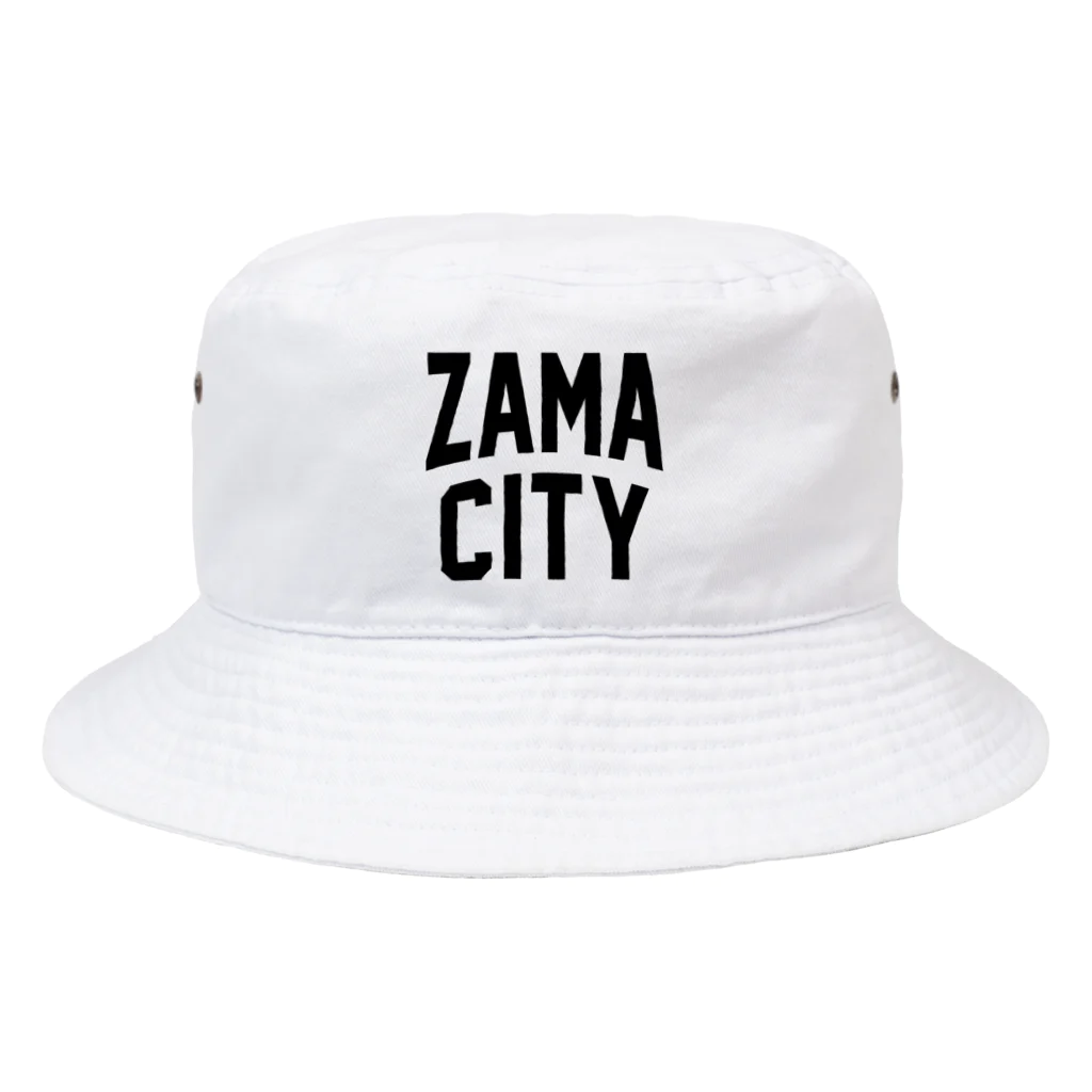 JIMOTOE Wear Local Japanの座間市 ZAMA CITY ロゴブラック バケットハット