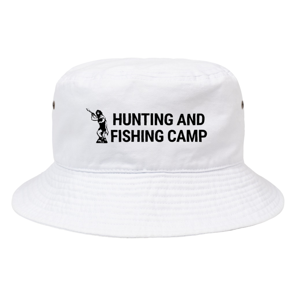 Hunting and Fishing Campのロゴ横 Bucket Hat