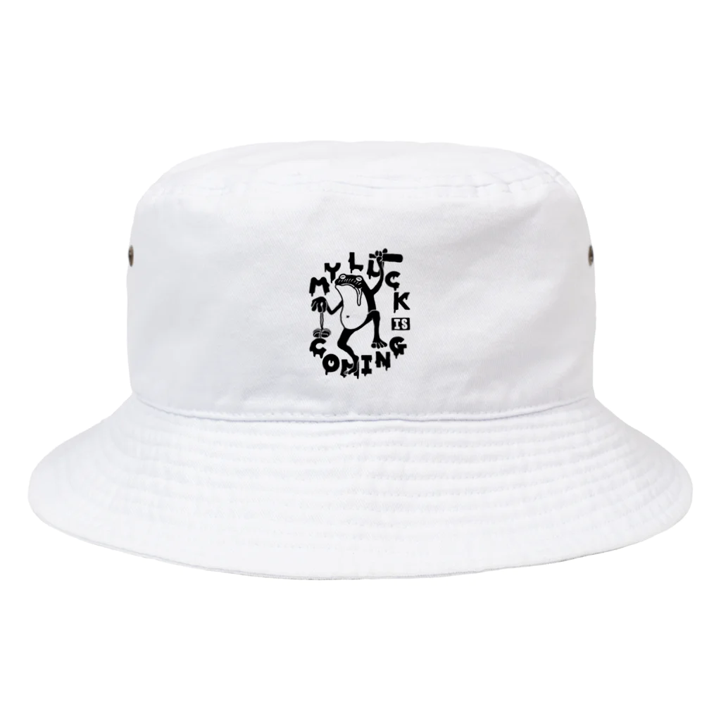 MY LUCK IS COMING.の酔いどれラックくん Bucket Hat