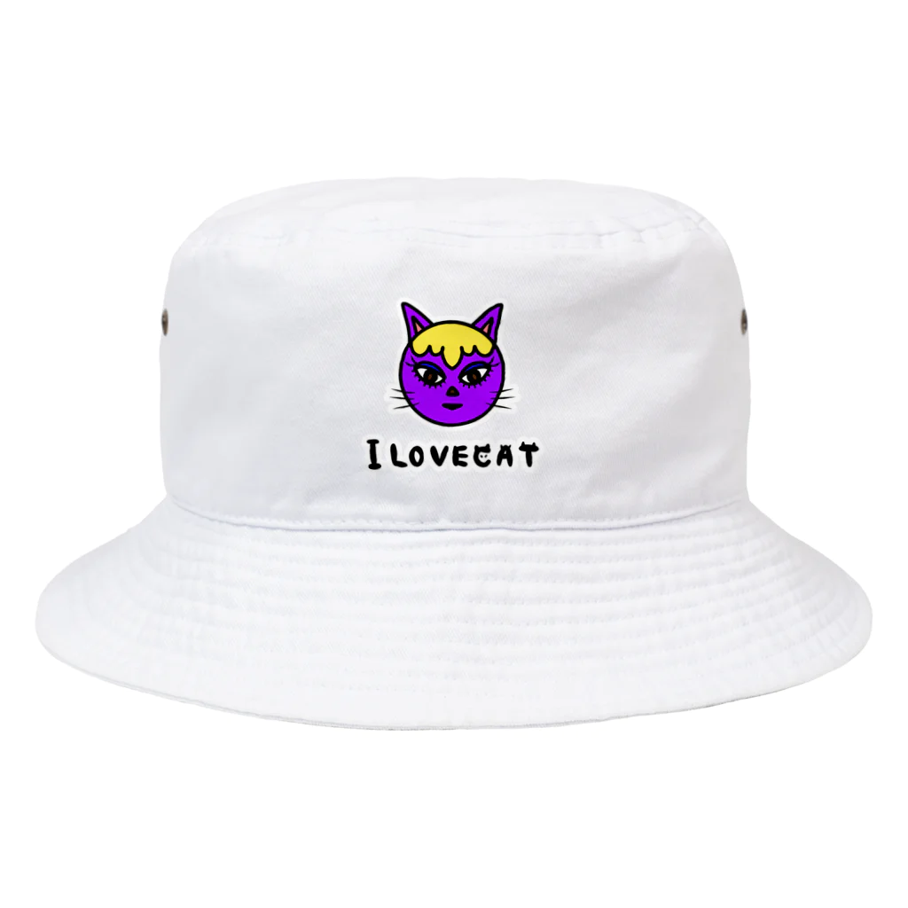 usa100のアイラブキャット Bucket Hat