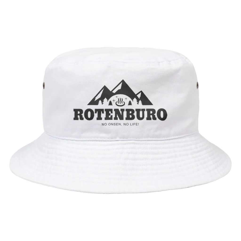 温泉グッズ@ブーさんとキリンの生活のROTENBURO(ダークグレー) Bucket Hat