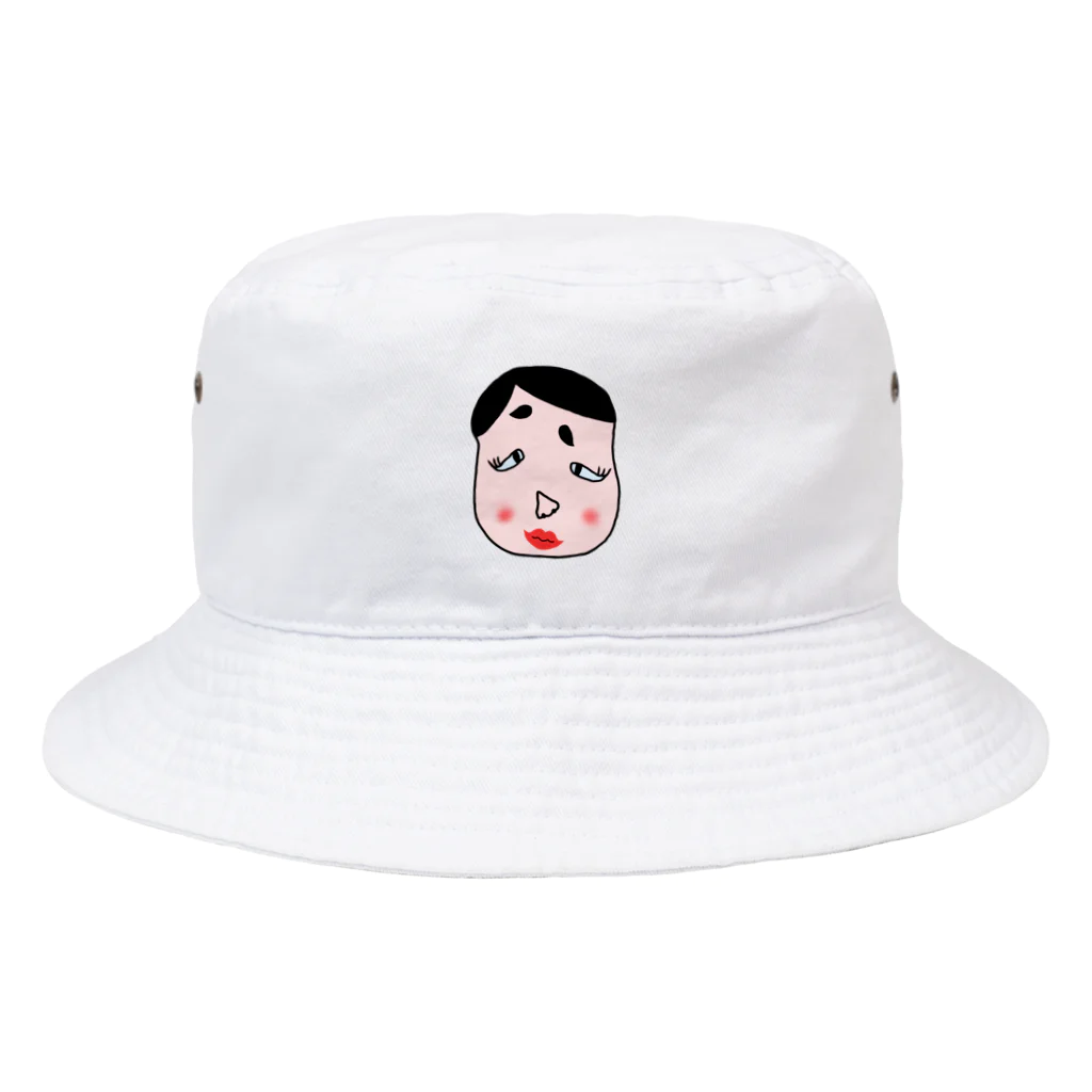 CHOSANAのネオ福笑い 頬を赤らめて Bucket Hat