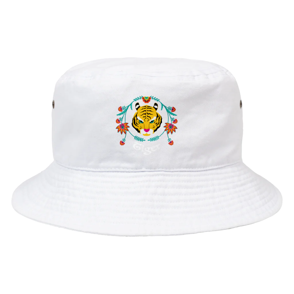 yona_melanoleucaのタイガーくん01 Bucket Hat