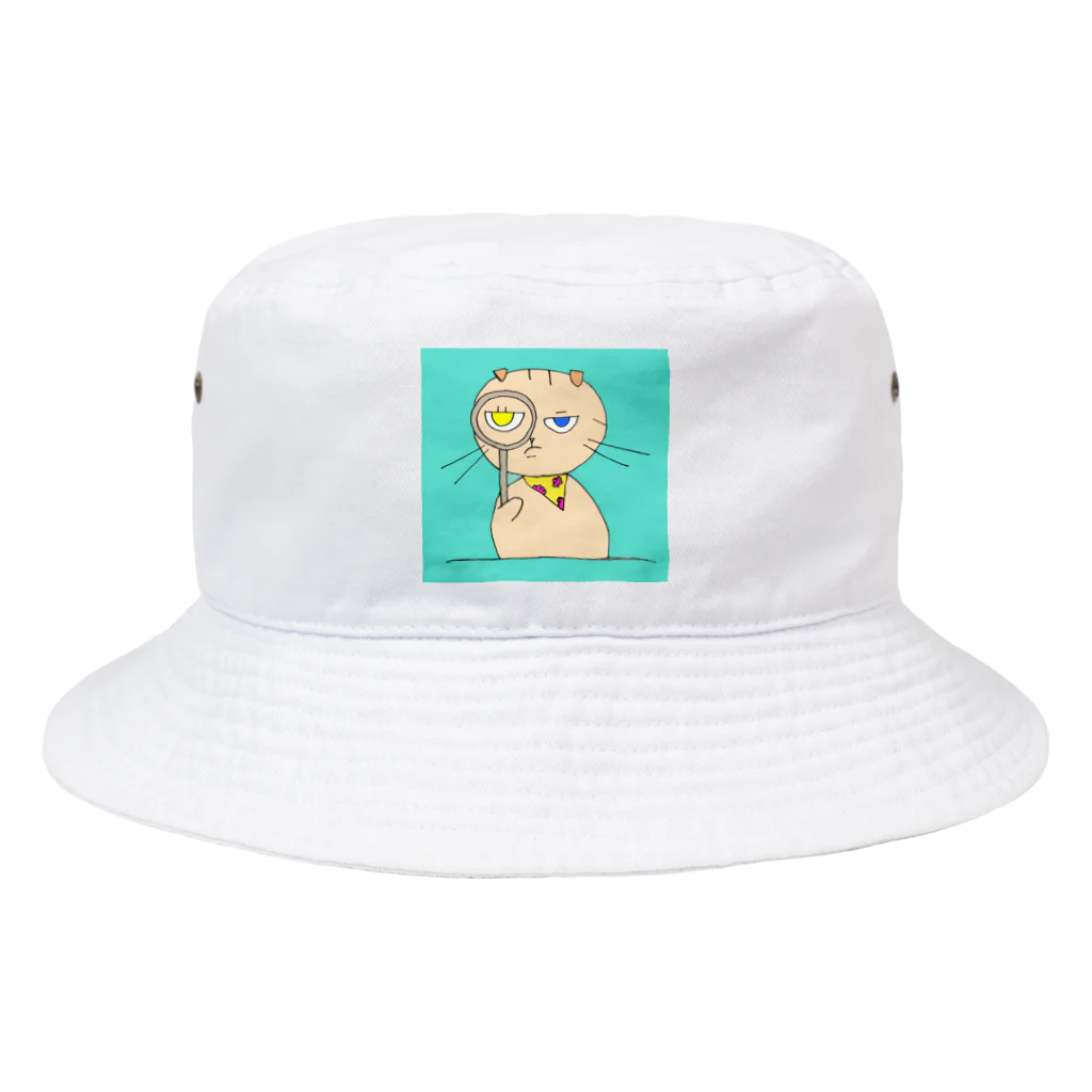 ミッキーの虫メガネとネコ Bucket Hat