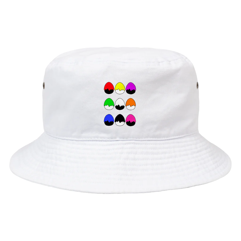 手描きのエトセトラのたまご型にペンキかかった(９色) Bucket Hat