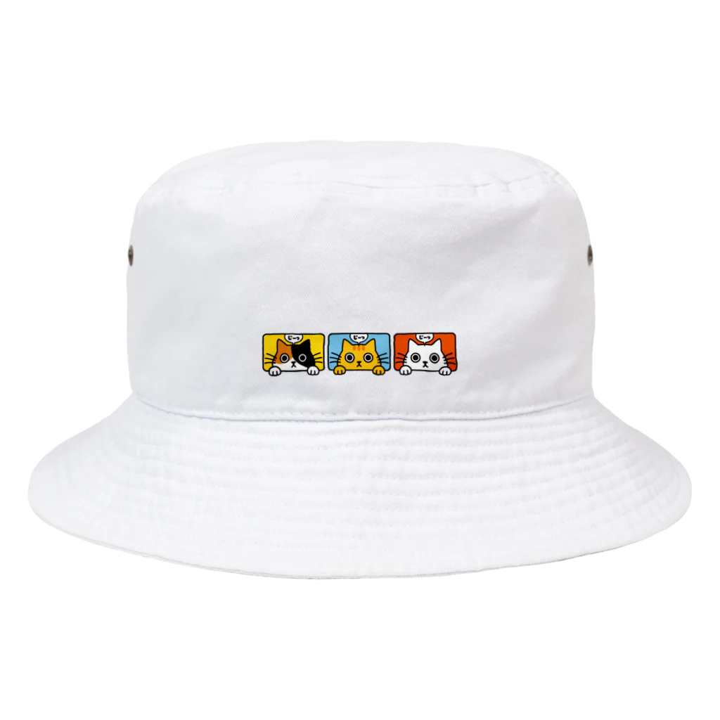 chi-bitのじーっとみる猫 Bucket Hat