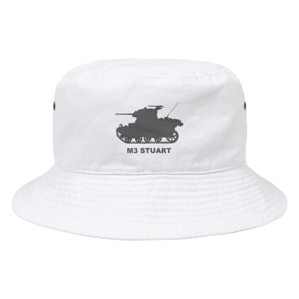 puikkoのM3軽戦車スチュアート（グレー） Bucket Hat