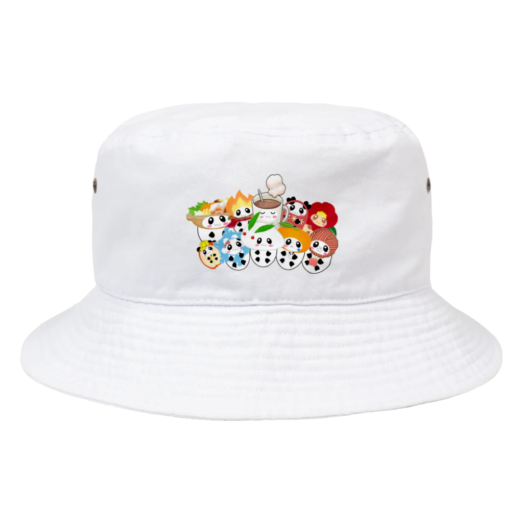 YmMy_shopのぱんたま♡　ウィンターver Bucket Hat