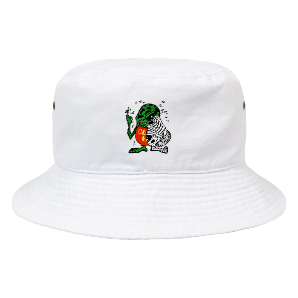 Swamp GeckoのChangkou Fink (f×ck skull) Bucket Hat