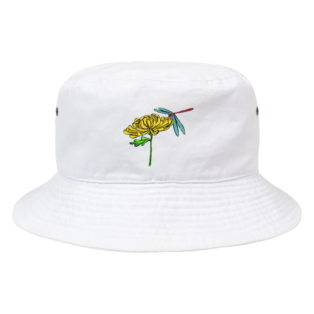 Spirit of 和の菊とトンボ Bucket Hat