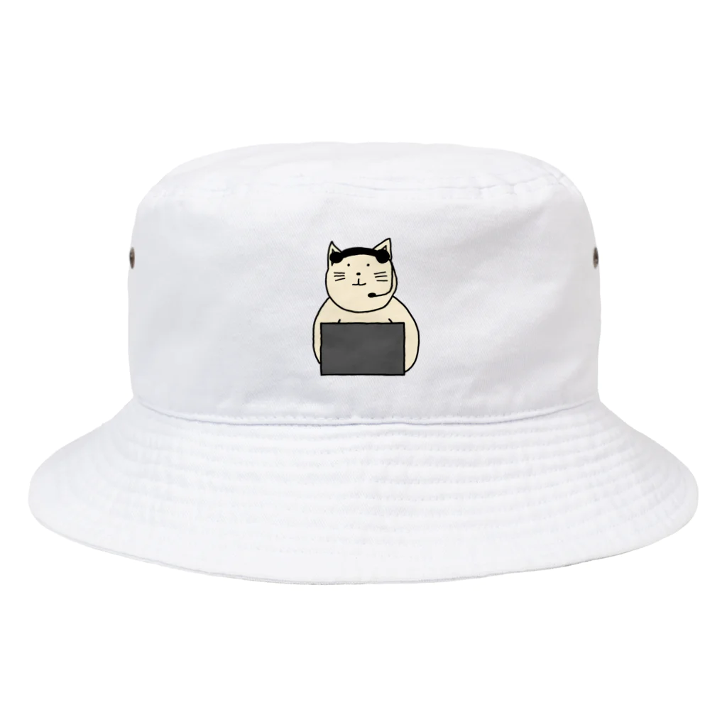 ＋Whimsyのコールセンターねこ Bucket Hat