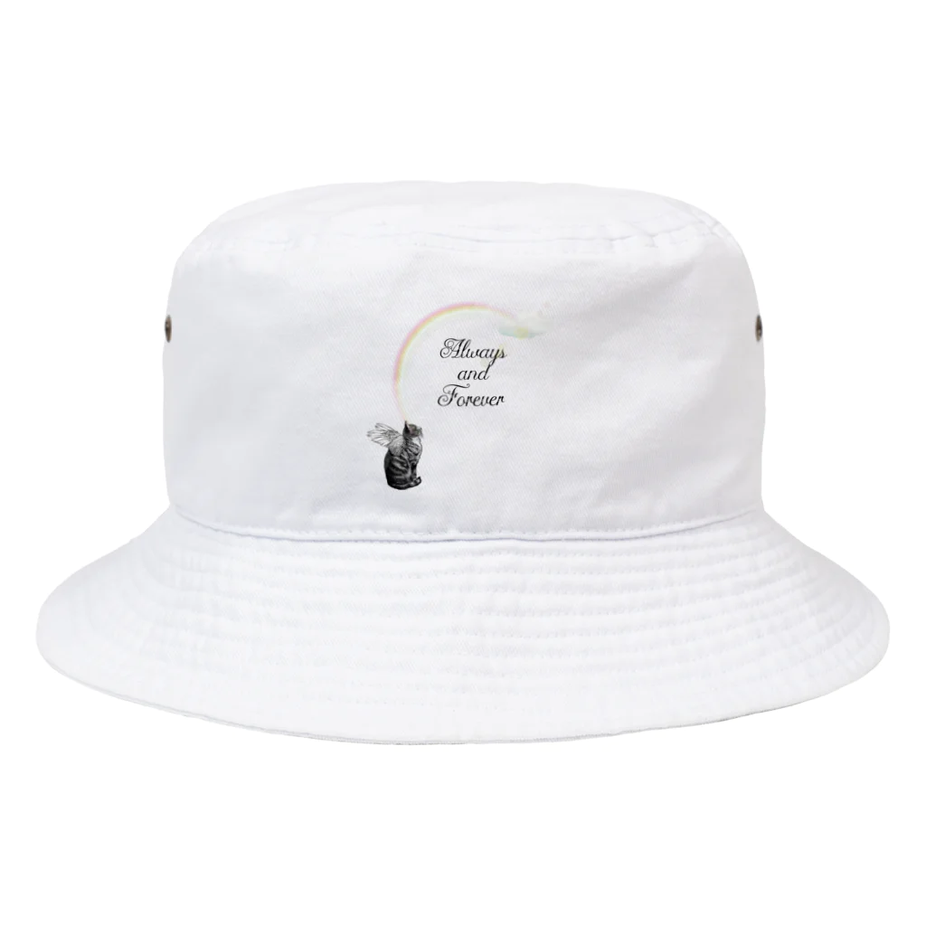 海賊猫 cocoの愛猫♱虹の橋♱ねこてんし④ ペットロス♱Donation Items Bucket Hat