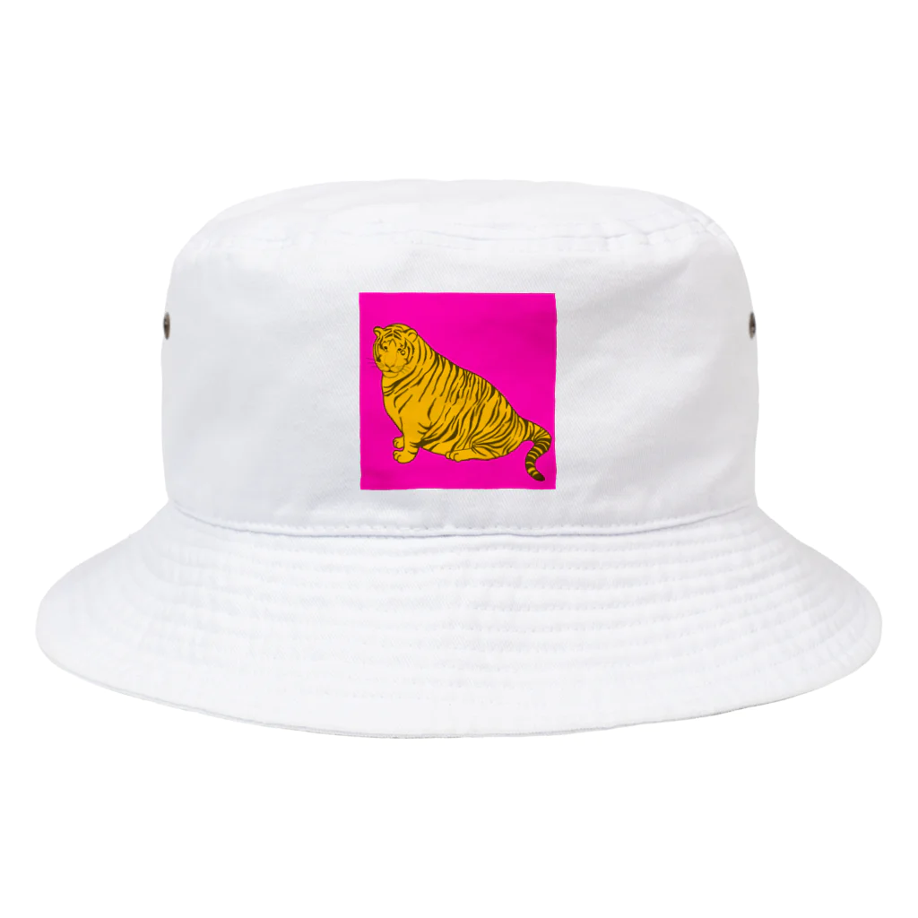 umbrella shopのデブトラちゃん ピンク背景 Bucket Hat