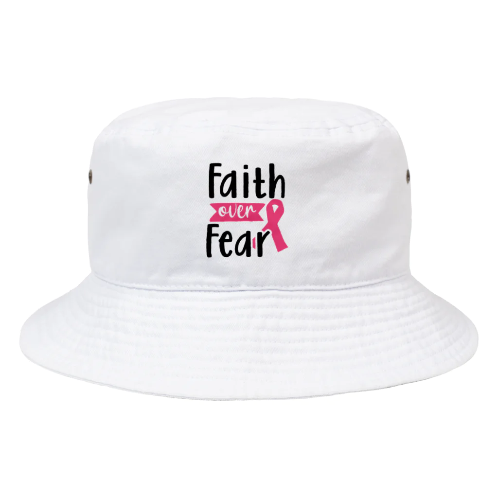 Fred HorstmanのBreast Cancer - Faith Over Fear  乳がん - 恐怖 に 対する 信仰 Bucket Hat