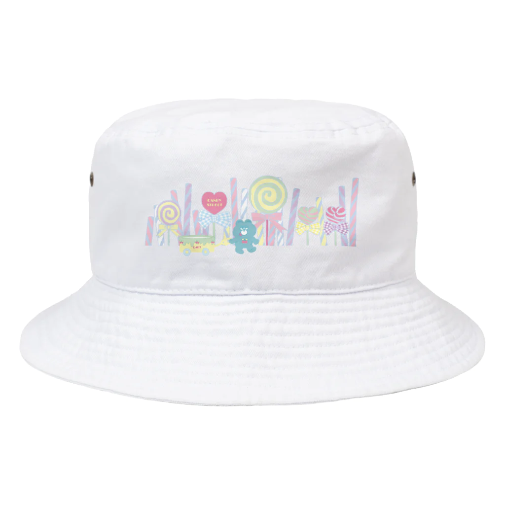 imaginationのチェリーベアのキャンディーストリート Bucket Hat