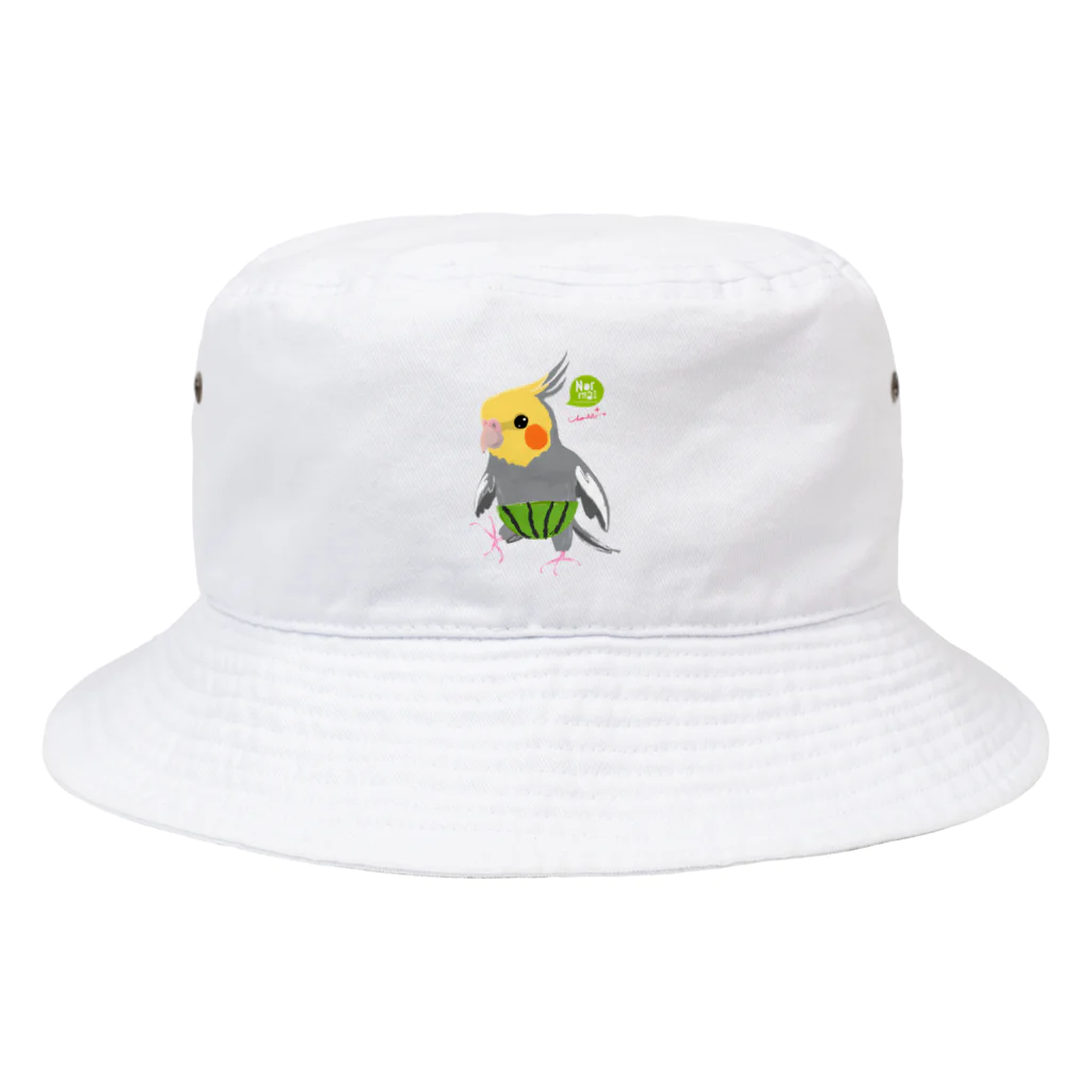 LittleLoroのノーマルオカメインコ スイカパンツ Bucket Hat