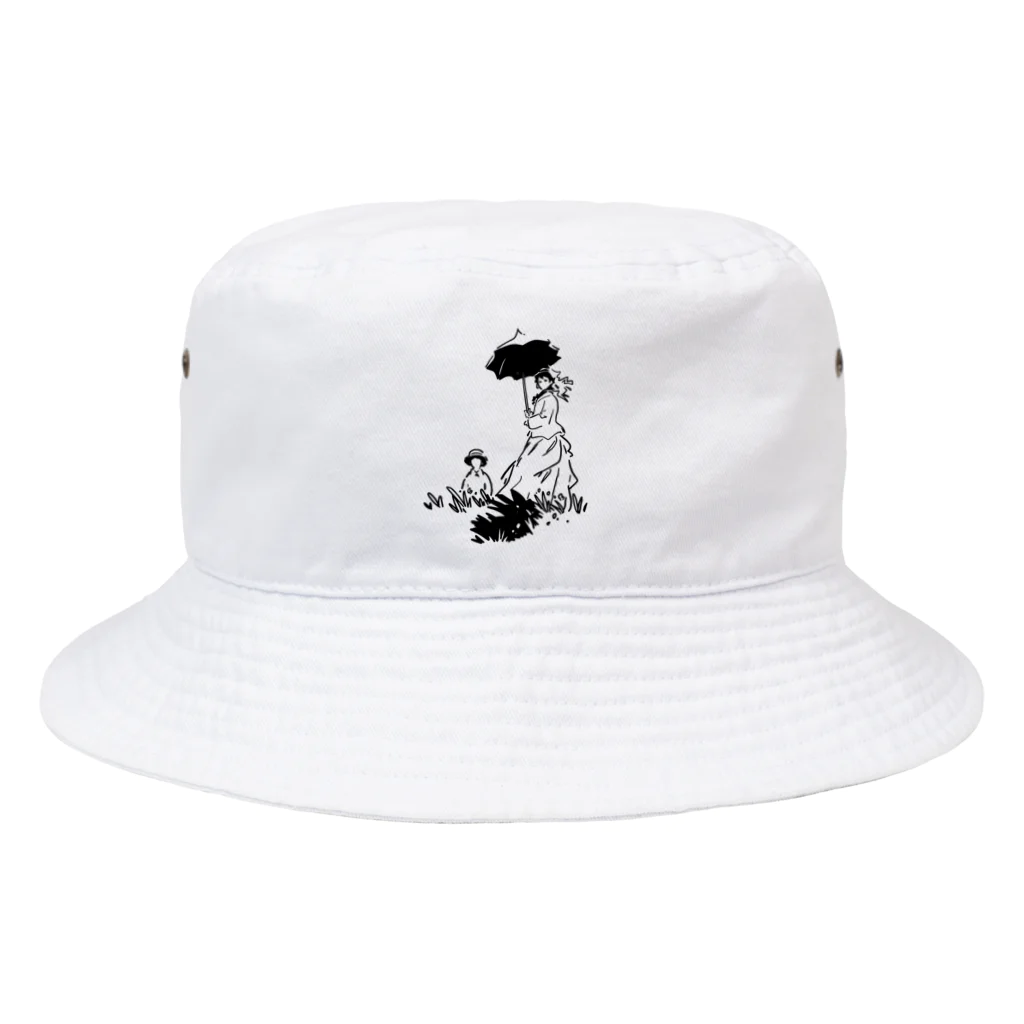 山形屋米店のクロード・モネ「日傘をさす女」 Bucket Hat