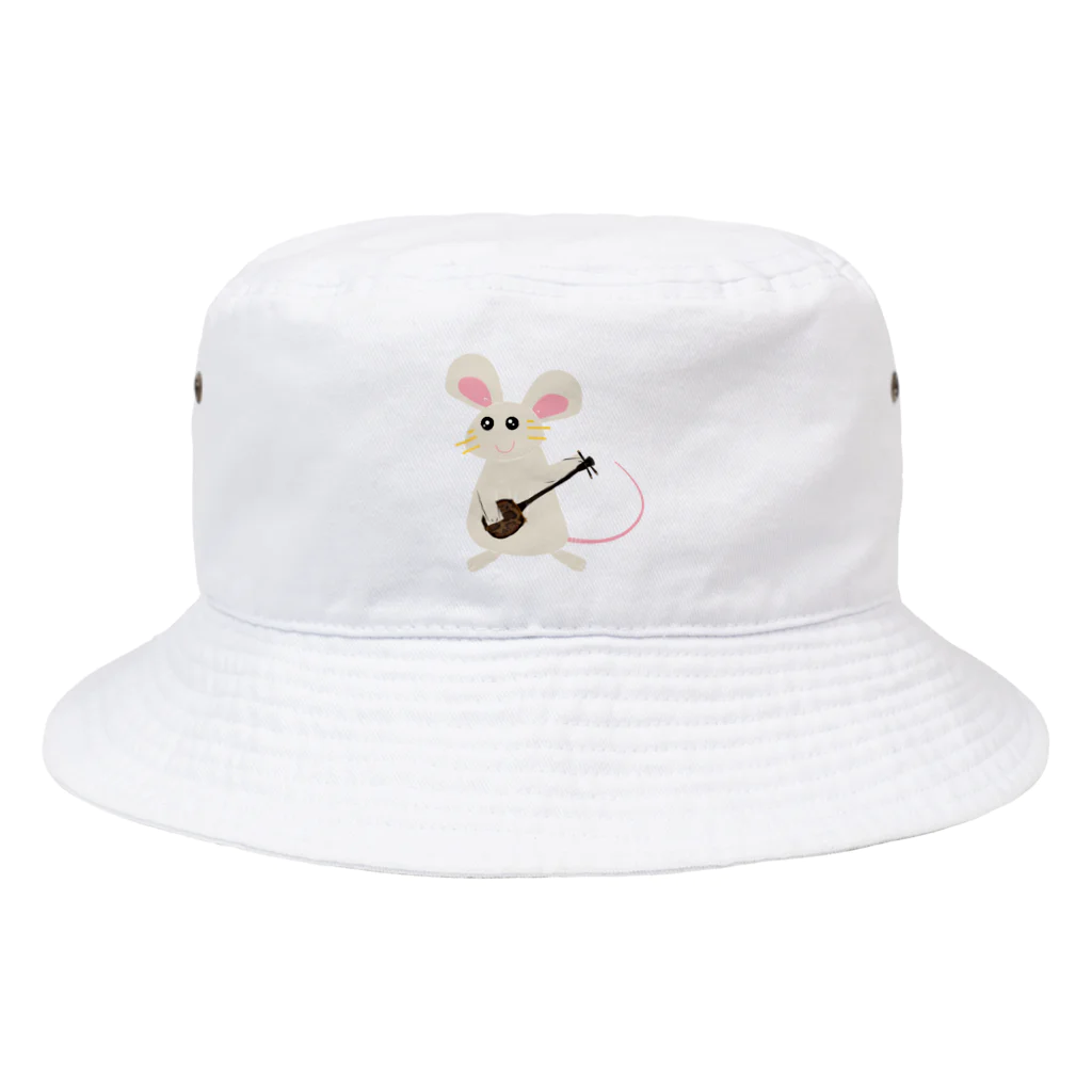 ふりむん達のお店のさんしんねずちゃん Bucket Hat