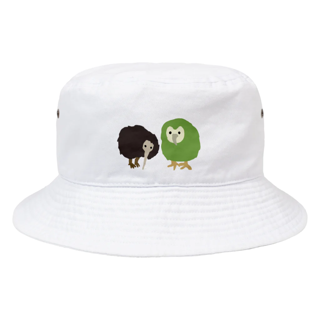 いきものや　のの（別館）のキーウィとカカポ【文字無し】 Bucket Hat