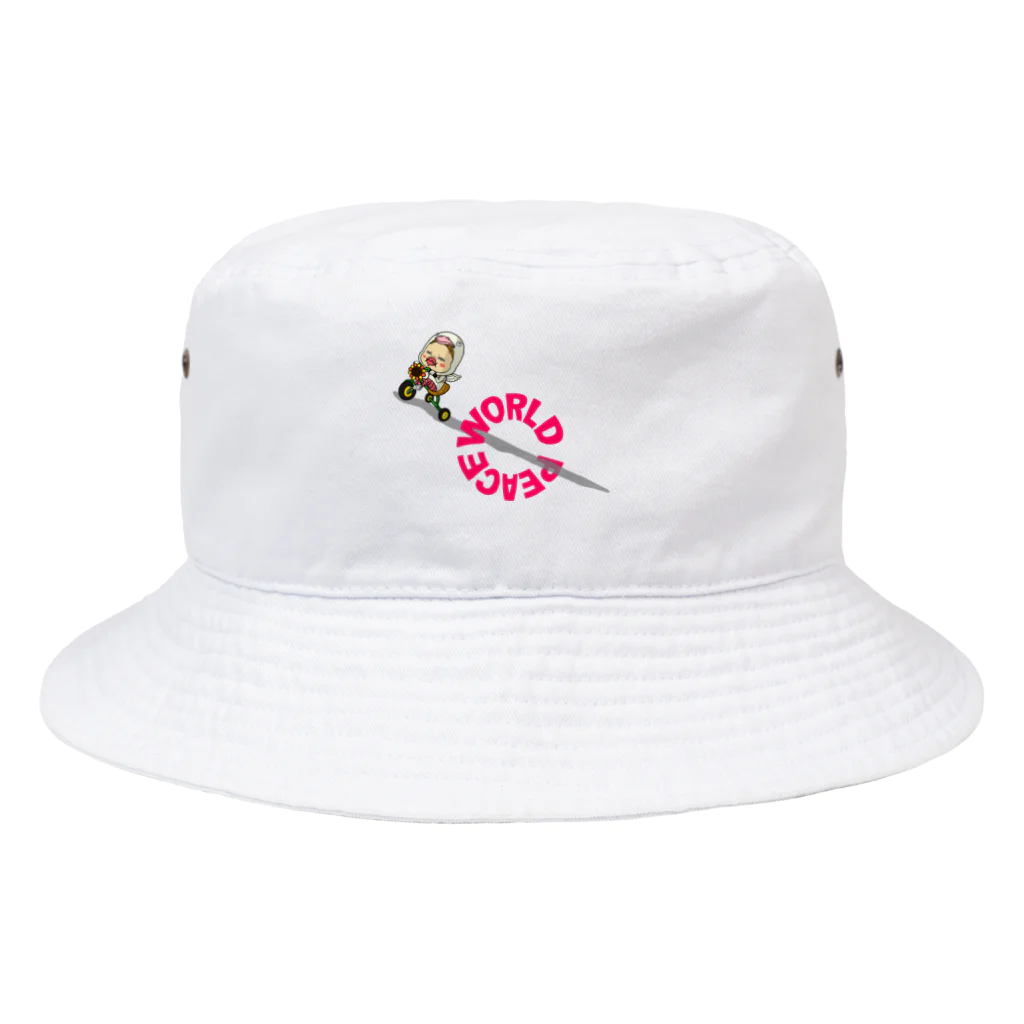 Siderunの館 B2の世界平和だよ！さげみちゃん（円形文字） Bucket Hat