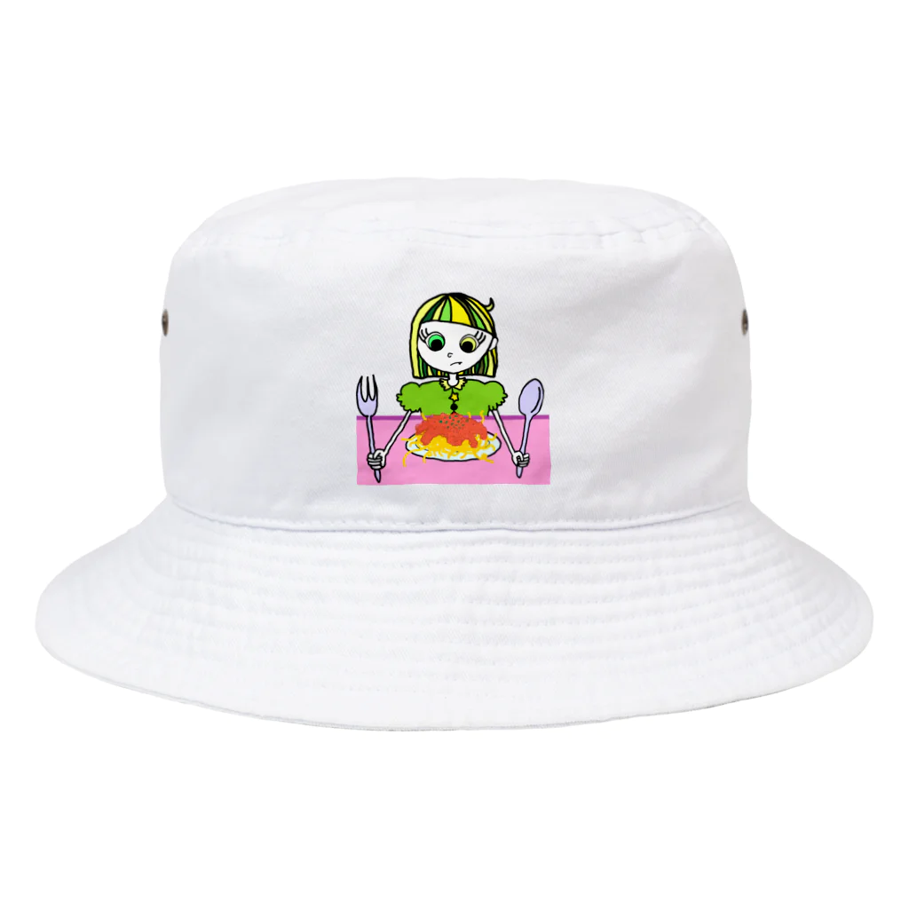 grumpy girl ＊のたべるちゃん Bucket Hat