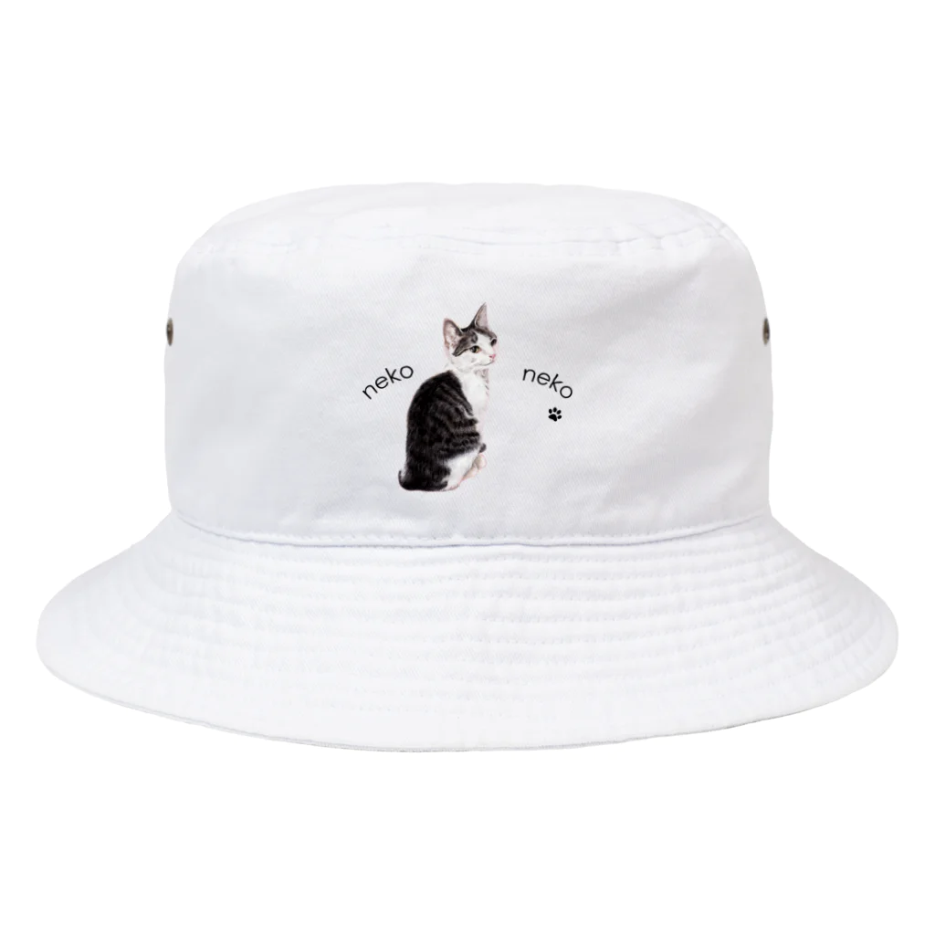 Ａｔｅｌｉｅｒ　Ｈｅｕｒｅｕｘのパステル💗ねこねこ　モネちゃん Bucket Hat