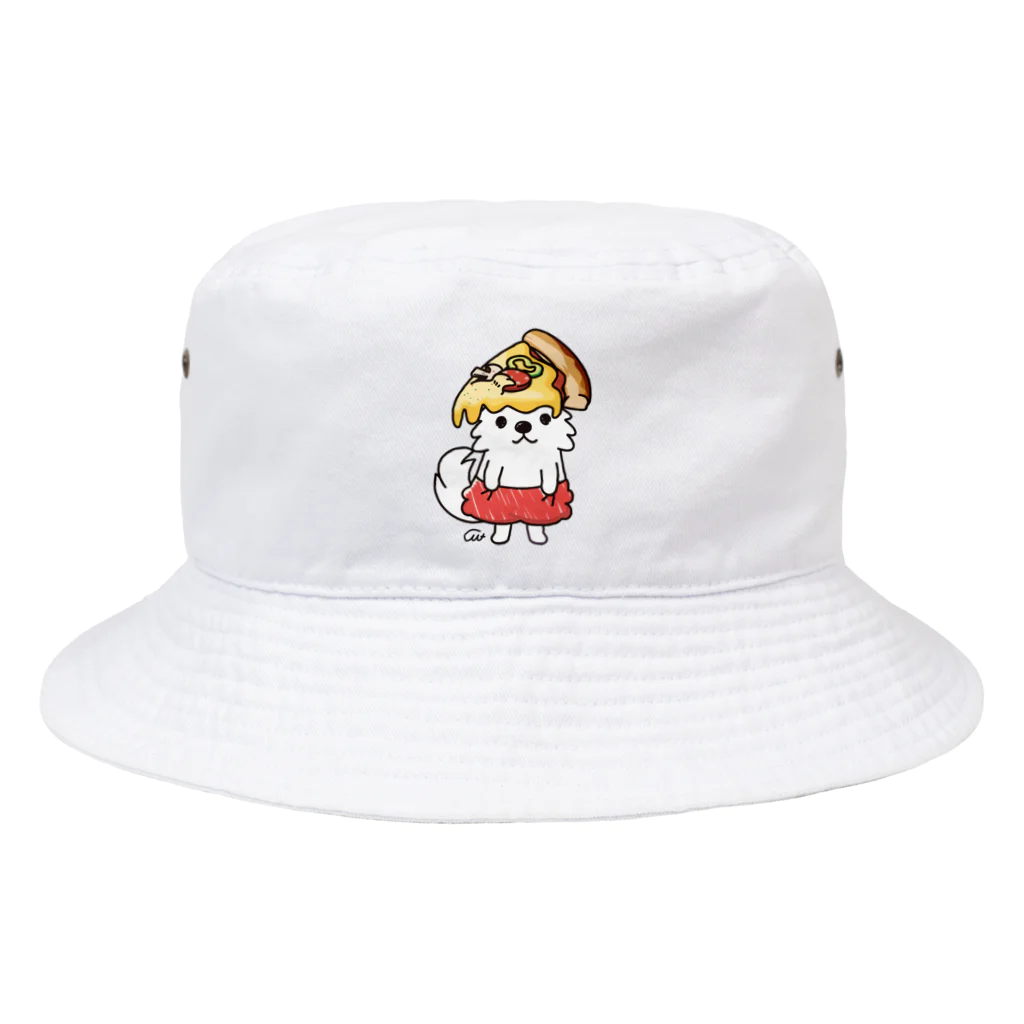 イラスト MONYAAT のPIZZAゲットした　ポメラニアン Bucket Hat