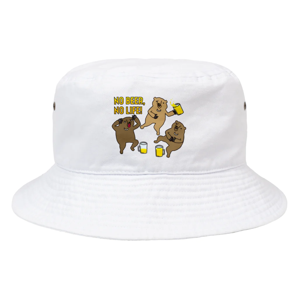 mojokinnのNO BEER, NO LIFE Bucket Hat