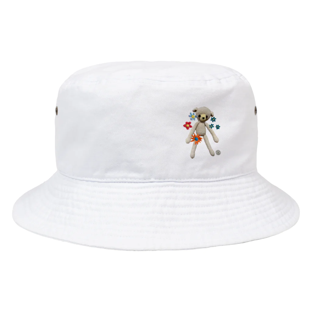 cocoloodolu〜ココロオドル〜の花とクマちゃん(ソーイングシリーズ) Bucket Hat