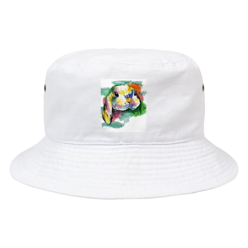 ホップステップジャンピングの垂れ耳うさぎのカラフルグッズ Bucket Hat