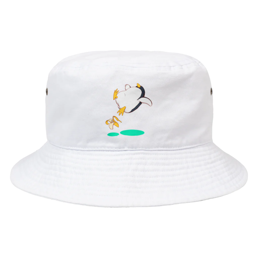 ゆりえもんのペンギンショップの空飛ぶペンギン(green) Bucket Hat