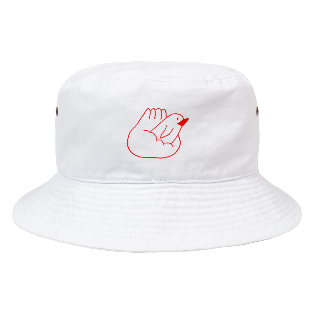 nohara SHOPの肉まんから突き出るペンギン Bucket Hat