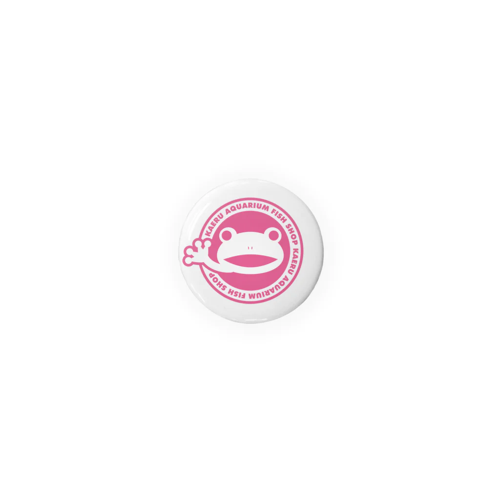 ゴッド神TVちゃんねるSHOPのかえる観賞魚店　ピンク丸ロゴ Tin Badge