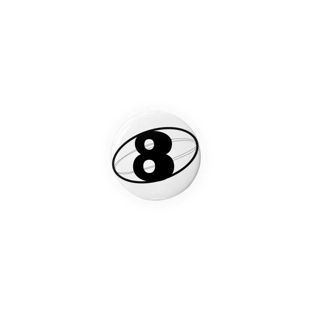 【闘球商店】タックルウォーズの【ラグビー】ナンバーエイト専用No.8缶バッジ Tin Badge