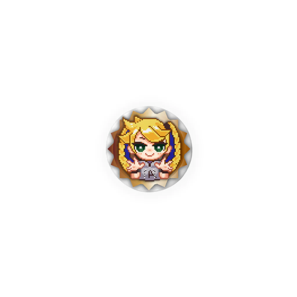 yellowAMIKO / studio gorillaSTARのAMIKO（pixelart）【にれなみゆうデザイン】Twitchバッジのバッジ（３か月バッジ） Tin Badge