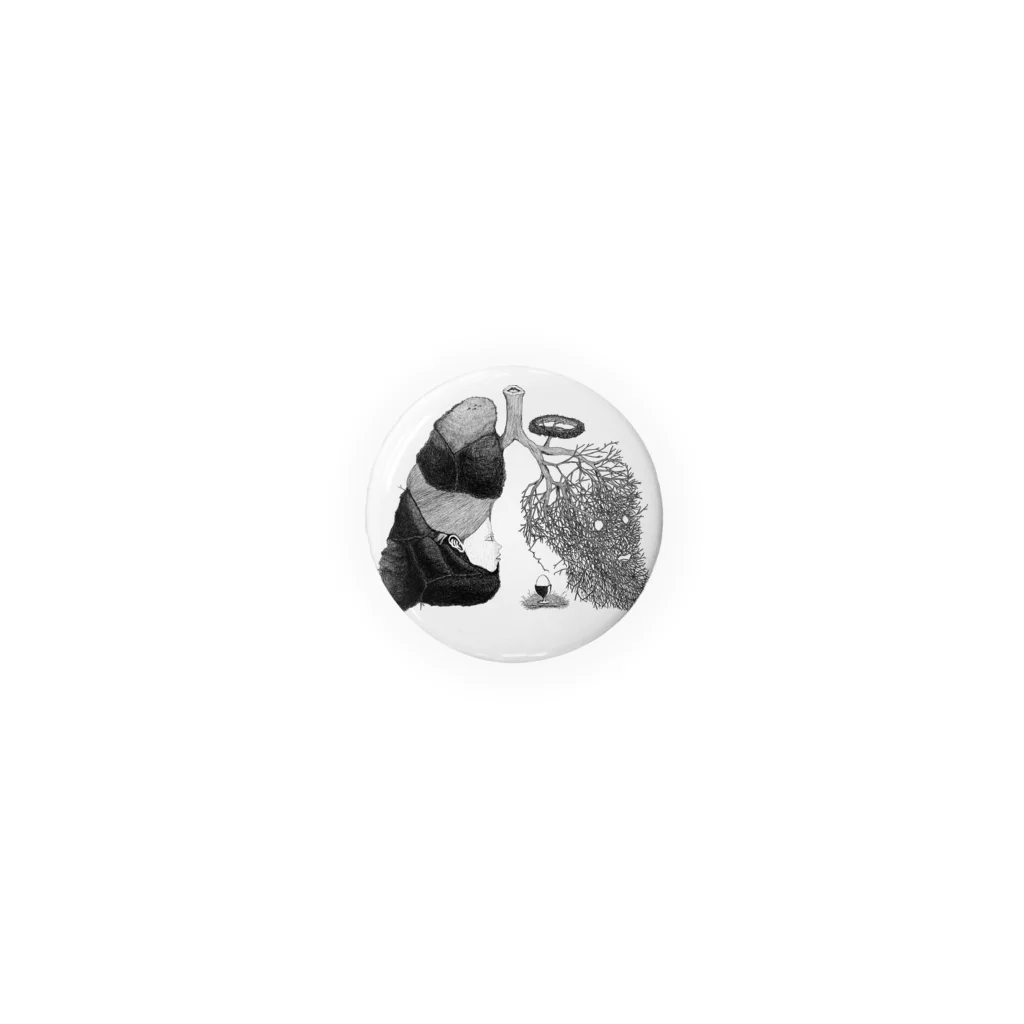 菩化鳥/ヴォケドリの「呼吸と巣」 Tin Badge