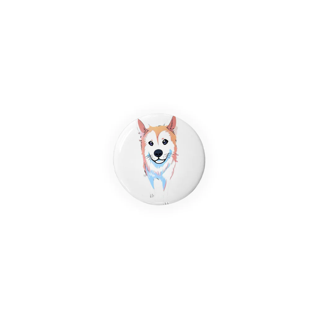 秋田犬あくびちゃんの秋田犬あくびちゃんイラスト Tin Badge