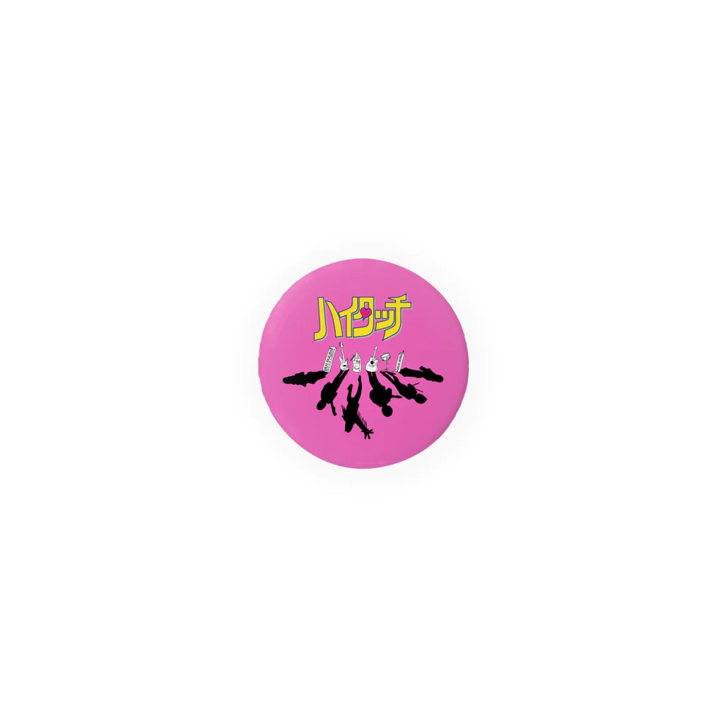 hi-touch_utsunomiyaのハイタッチ　/　ロゴ＆Shadow member　Ver.Shocking Pink 缶バッジ